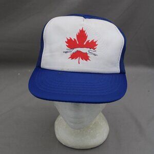 Vintage Screened Trucker Hat - Greyhound Canada Maple Leaf Logo - Adult Snapback